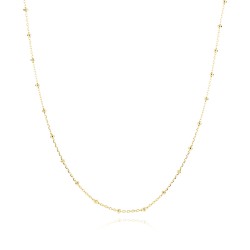 Lantisor argint placat cu aur galben cu bilute 42-45 cm DiAmanti 30RD4N2G-42-45cm-DIA (Argint 925‰ 2 g.)